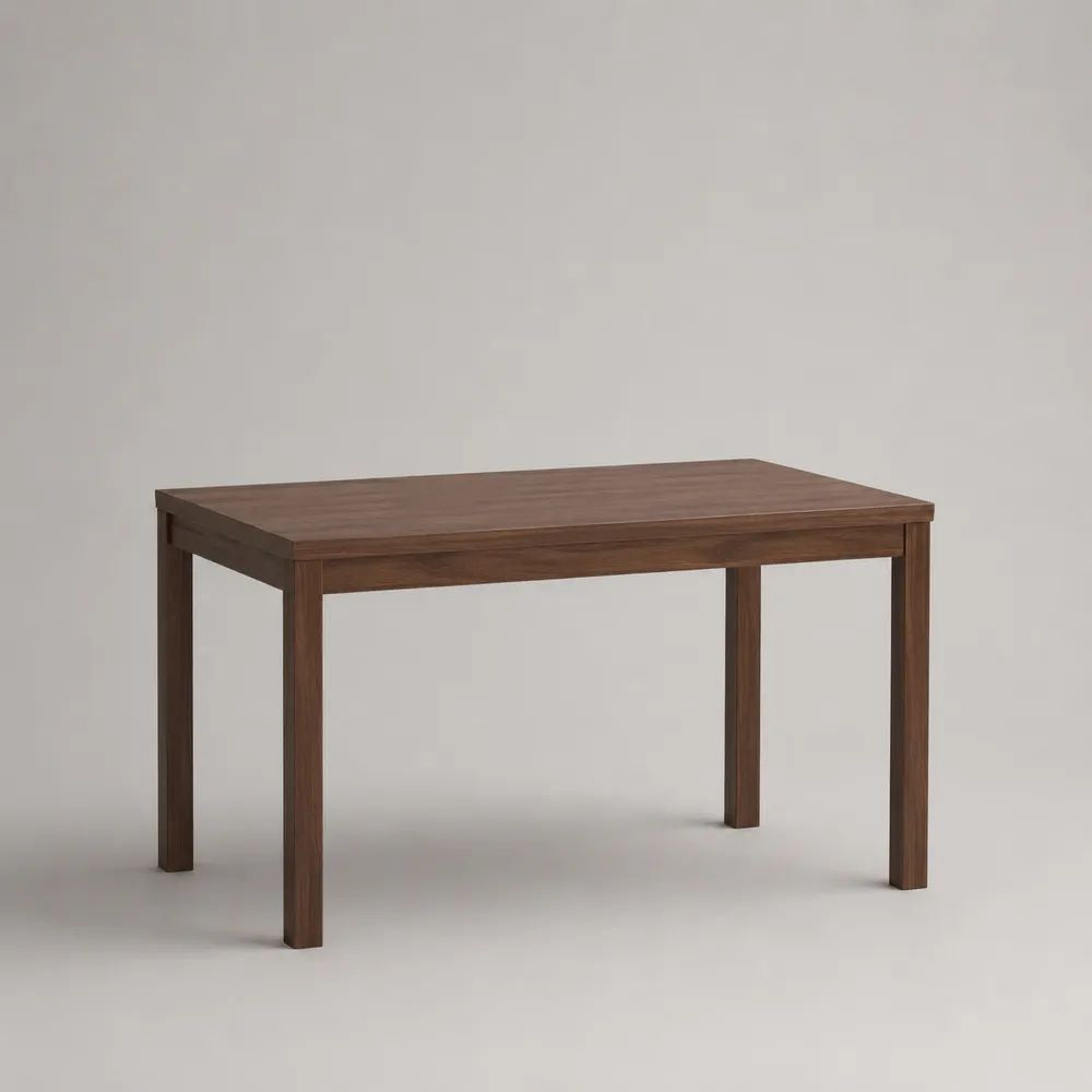 Table basse rectangulaire en MDF plaqué noyer et bois massif, marron noyer, 110 × 60 × 50 cm