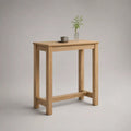 Table de bar haute rectangulaire en bois, beige naturel clair, 100 × 50 × 105 cm
